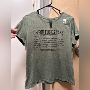 Heather light green Graphic T-Shirt, NEW